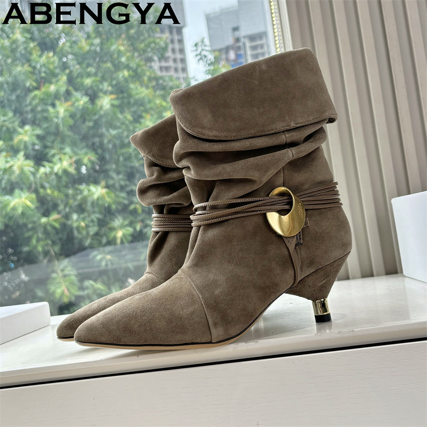 Ethnic Fashion Week - Botas Chelsea Femininas de Salto Baixo