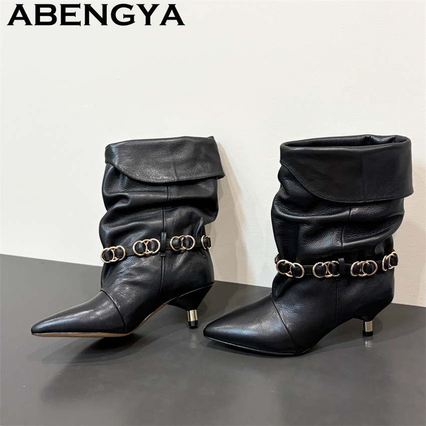 Ethnic Fashion Week - Botas Chelsea Femininas de Couro Legítimo