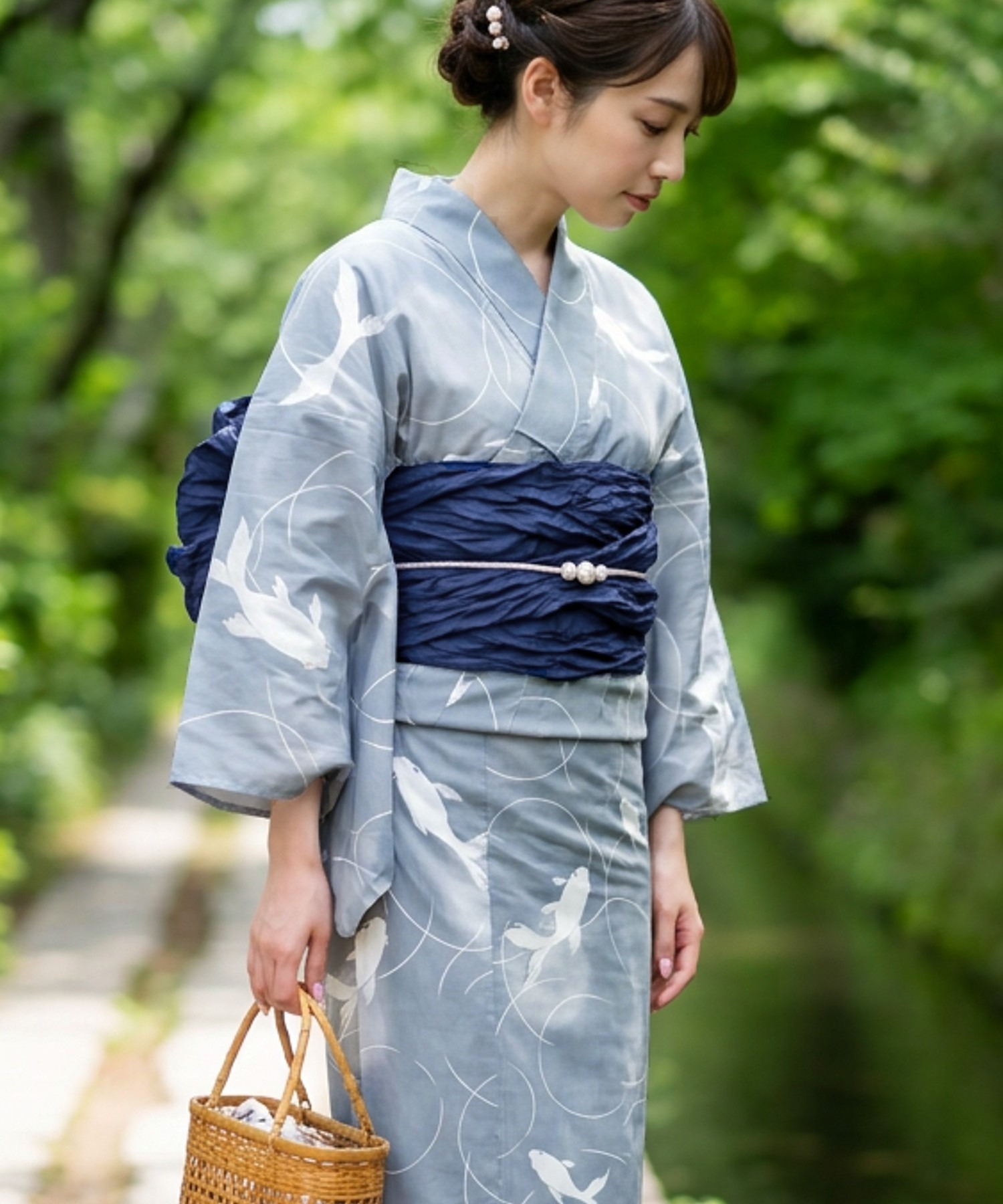 Ethnic Style Dresses - Vestido Tradicional Yukata Kimono em Algodão
