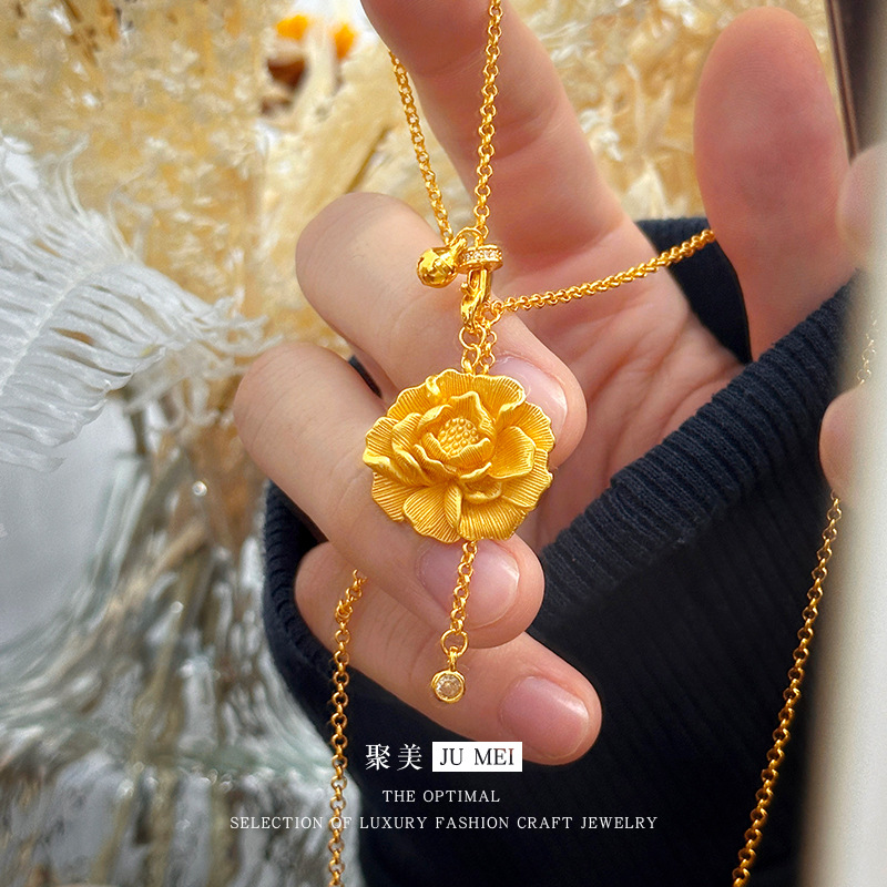 Colar feminino de ouro 24K 999 - Ethnic Fashion Store avaliação e preço