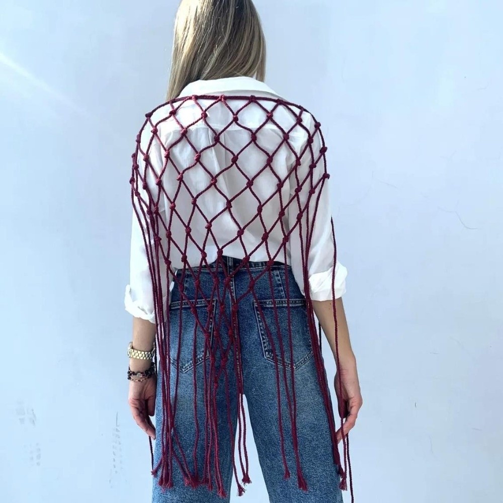 Lenço/Xale Boêmio de Franjas e - Ethnic Fashion Designers avaliação e preço
